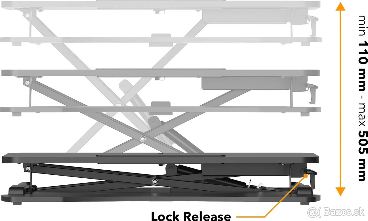 COSTWAY Sit-Stand Desk Extender - 11