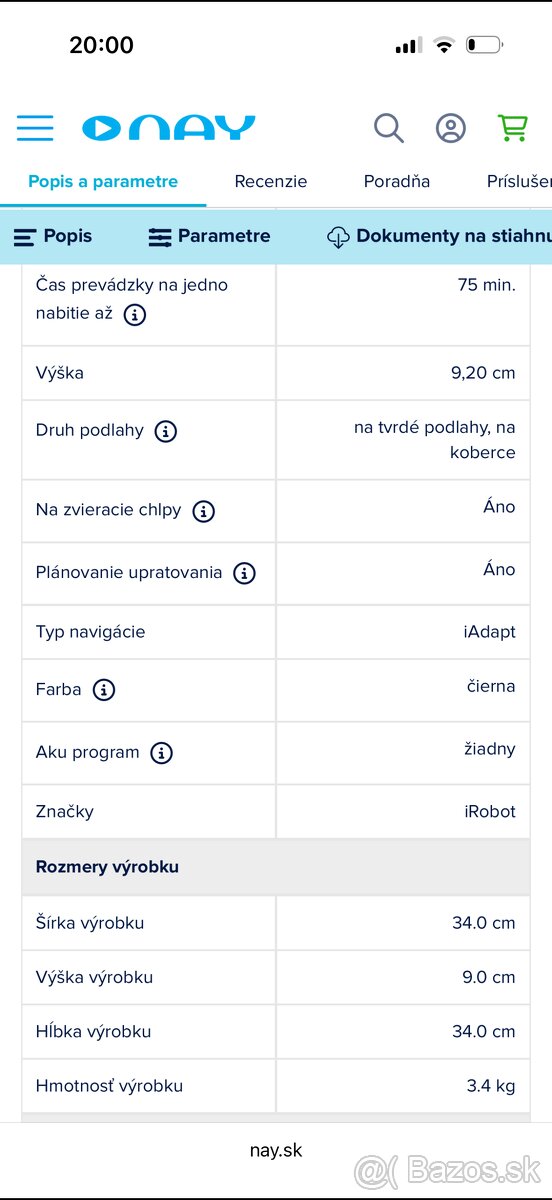 Robotický vysávač urobiť roomba i7 - 11