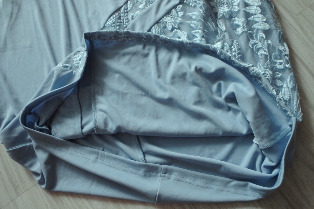 Šedo modré elastické šaty, 2XL/48 - 11