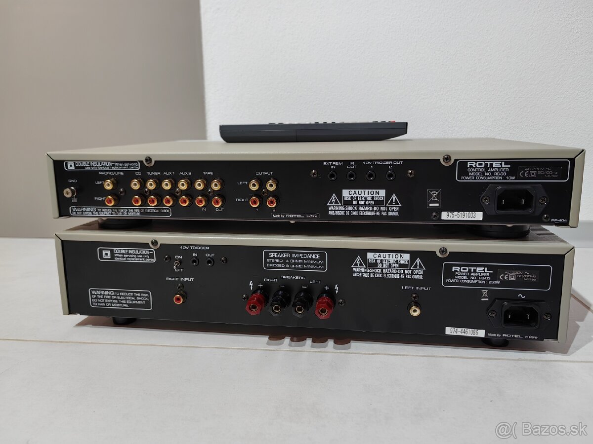 ROTEL RB03 + ROTEL RC03 pre amp + koncák - 11