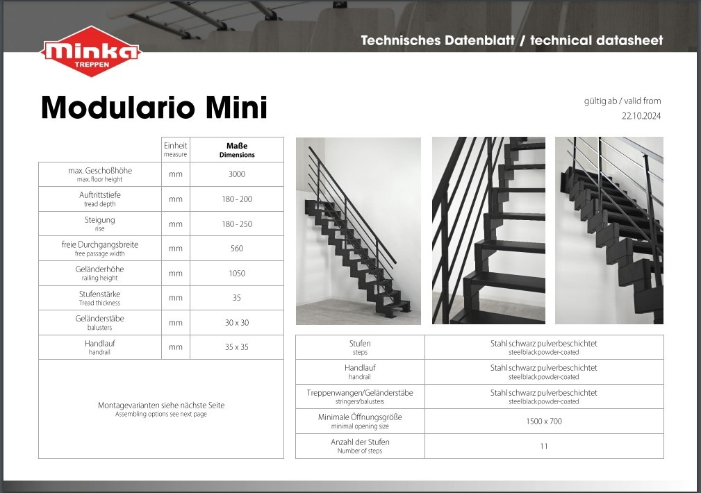 Kovové interiérové schody Modulario MINI - 11