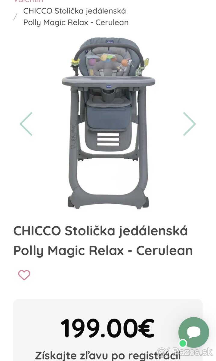 Detská jedálenská stolička Chicco - 11