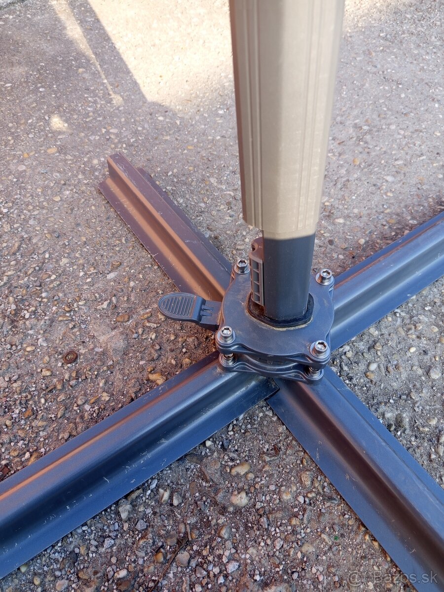 Slnečník Santorini 3m, šedý - 11