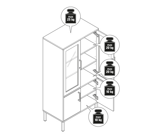 Nová Tchibo skriňa/vitrína v industriálnom štýle - 11