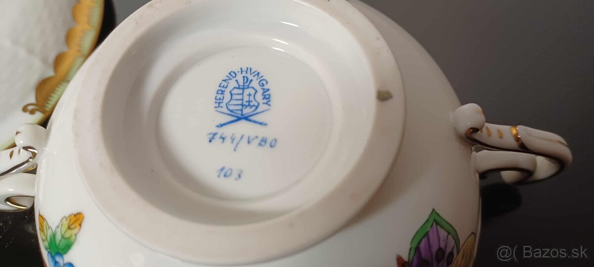 Nádherná porcelánová miska , dóza HEREND top stav. - 11