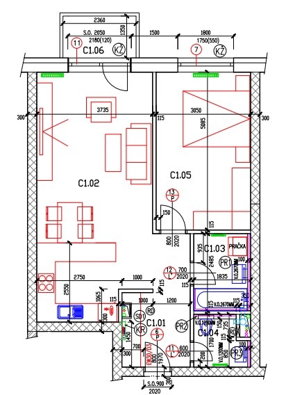2-izbový byt s parkovaním a kobkou- Rezidencia Vinohrady - 11