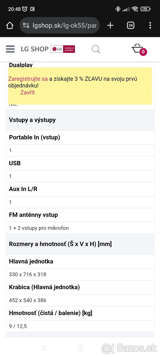 Párty reproduktor LG OK55 - 11
