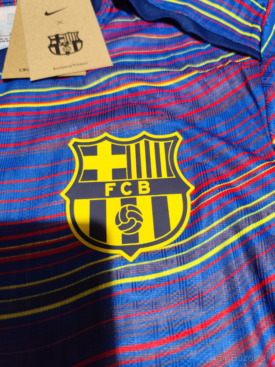 Dres Fc Barcelona Hráčsky Blaugrana Pásikavý Unikátny - 11