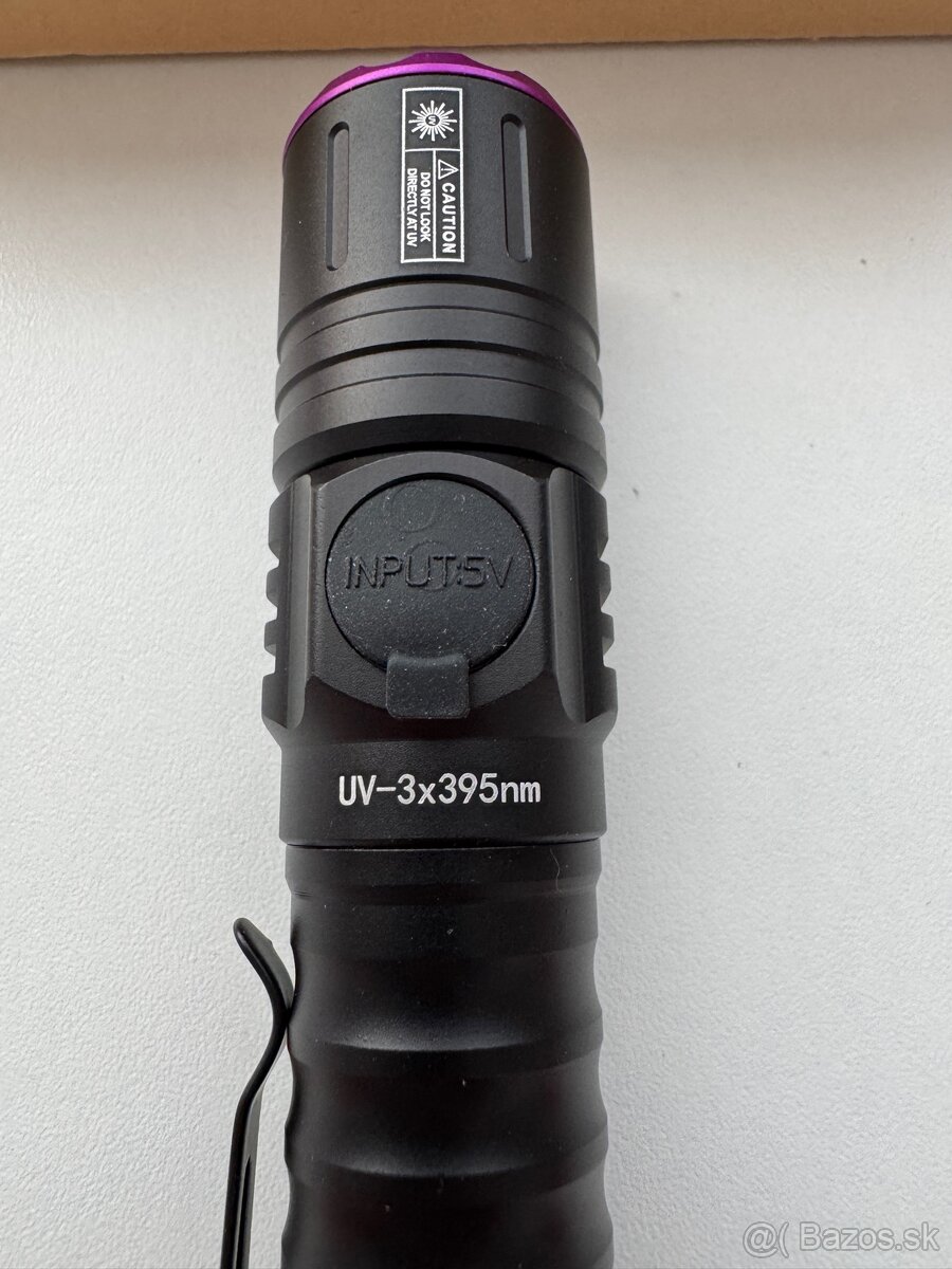 UV LED baterka 3x365nm 3x395nm nabijatelna - 11