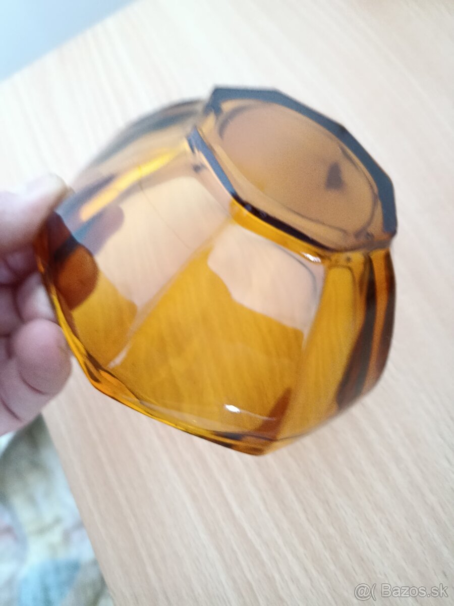 Retro misky , medové sklo - 11