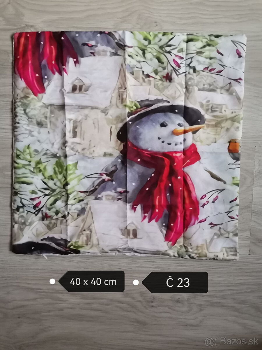 Vianočné obliečky na vankúš 40 x 40cm NOVE - 11