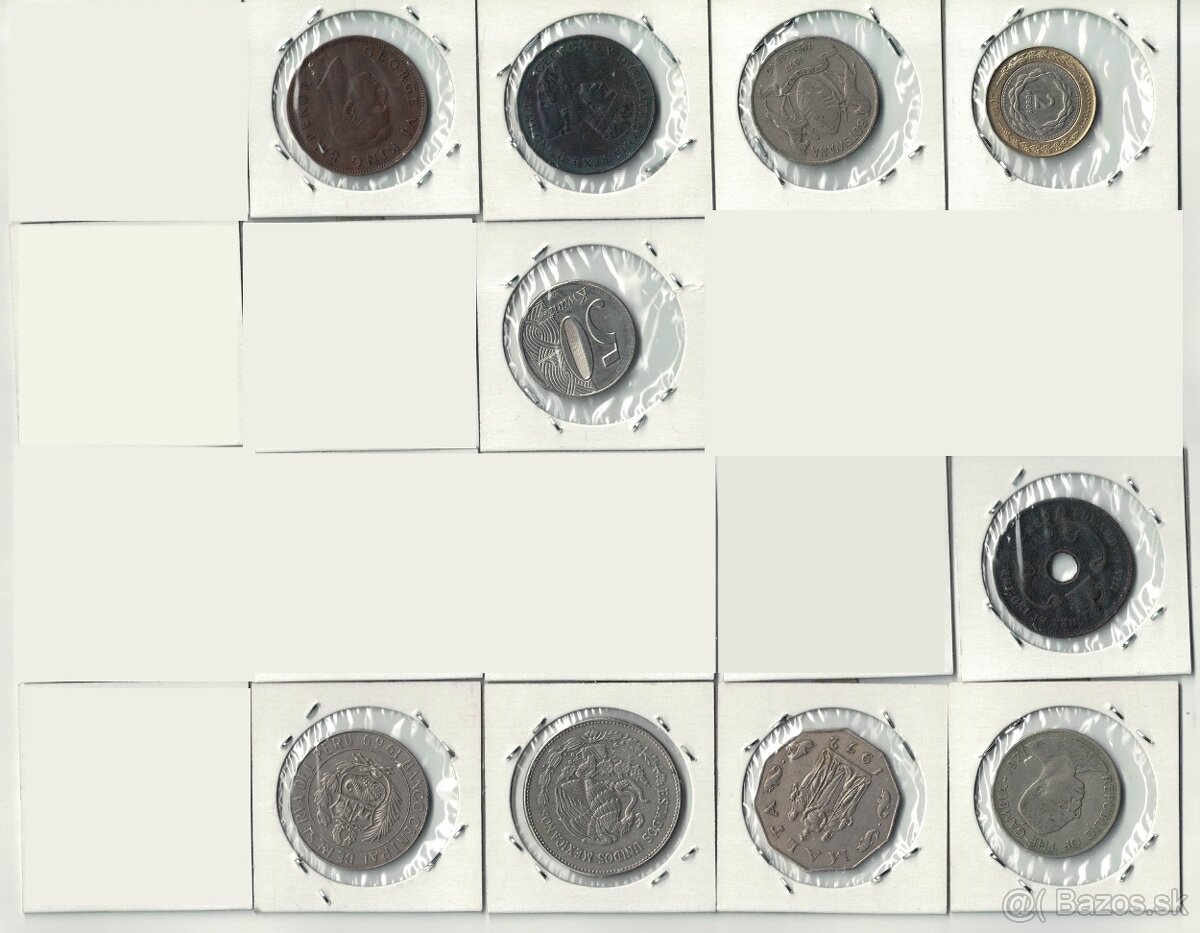 Zbierka mincí - rôzne svetové mince Afrika, Ázia, Ostrovy - 11