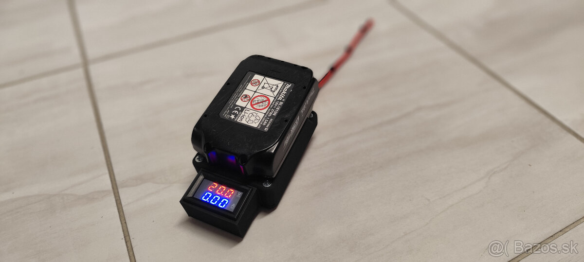 Adaptér batérie makita 18V s voltmetrom ( Hranatý/Okrúhly ) - 11