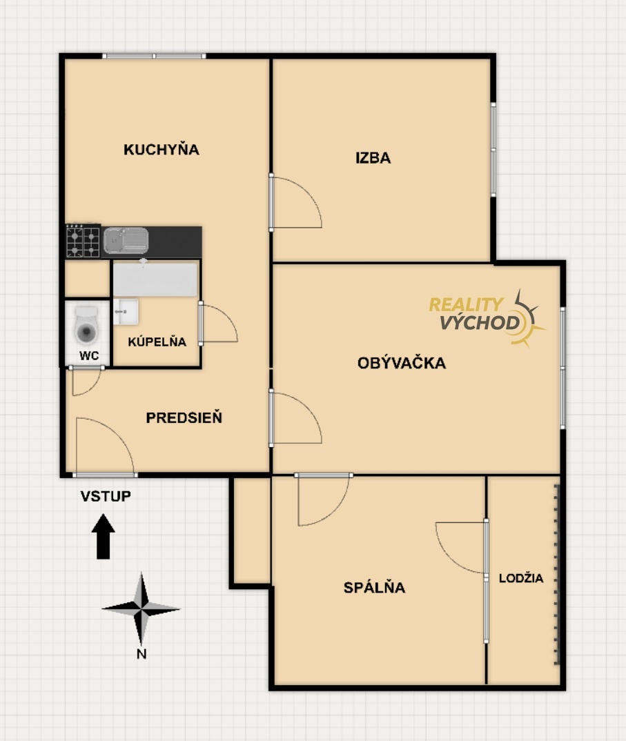 3 izbový byt, sídl.III Prešov - 11