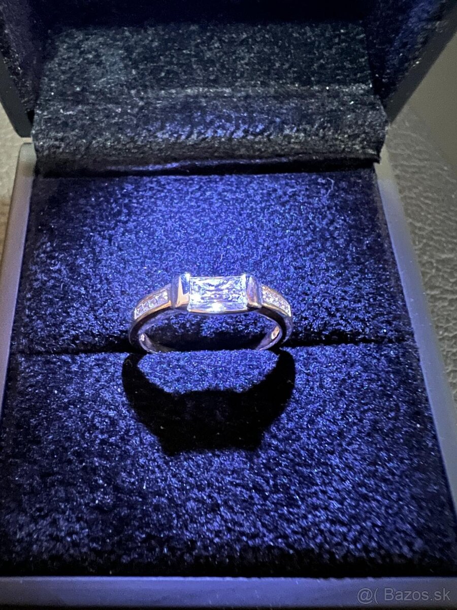 Zlatý dámsky prsteň - luxus - 11