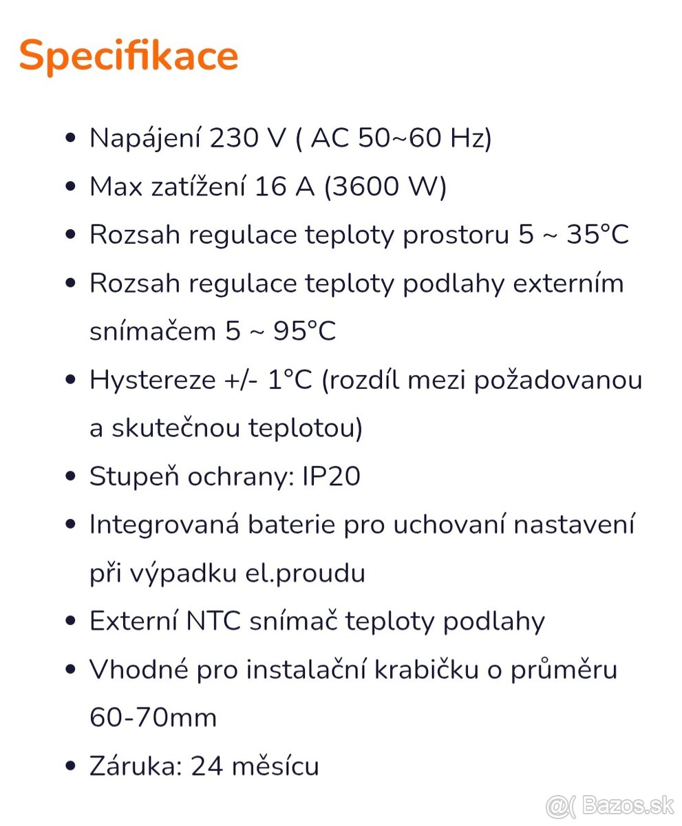 Termostat na podlahové kúrenie - 11
