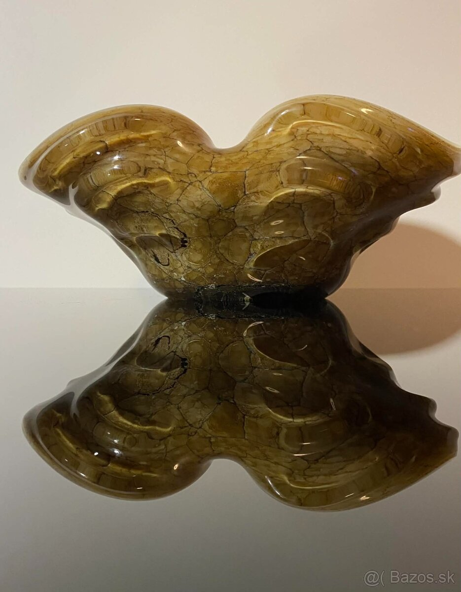 Nádherný veľký popolník, miska z muránskeho skla - 11