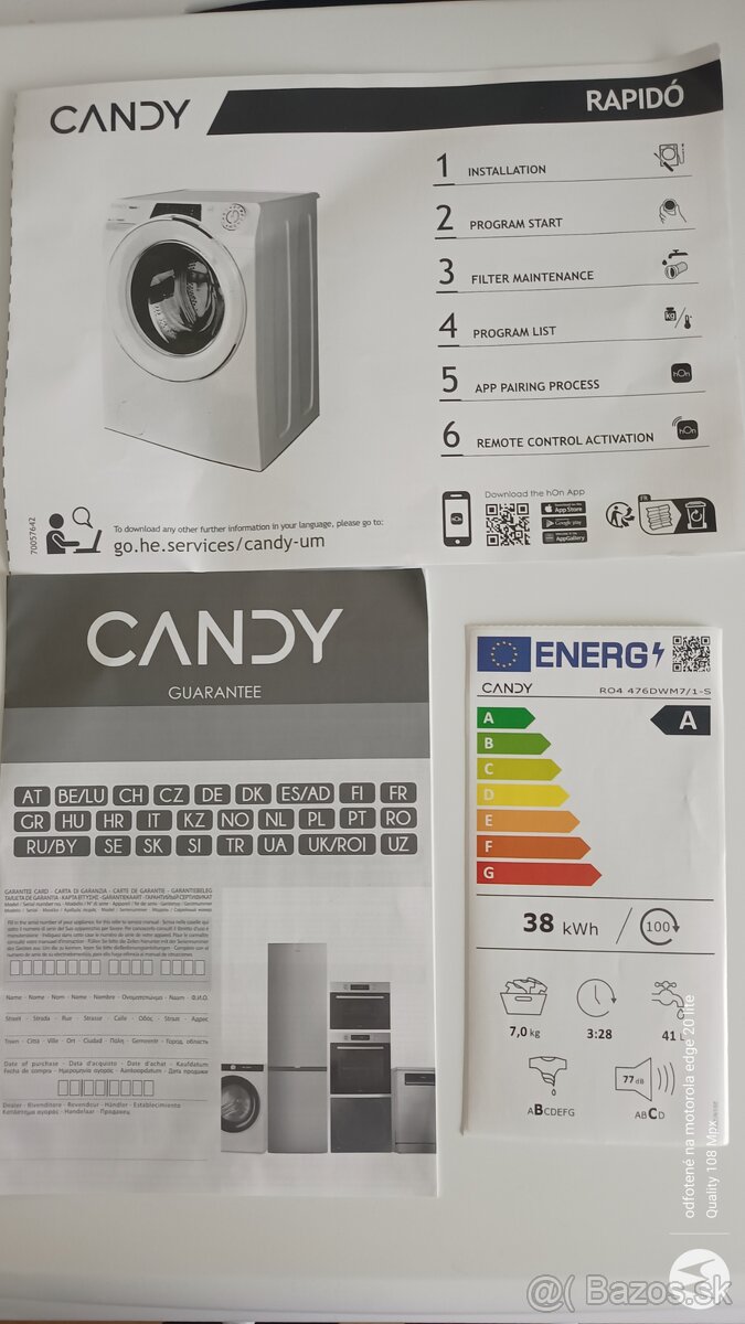 Predám novú smart práčku Candy - 11