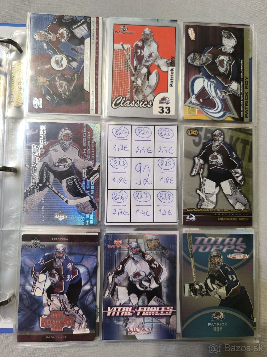Hokejové kartičky - Patrick Roy 4 - 11