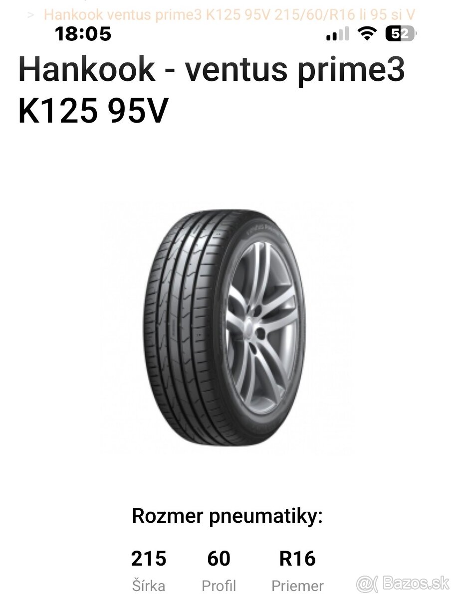 Letné pneumatiky 215/60 r16 - 11
