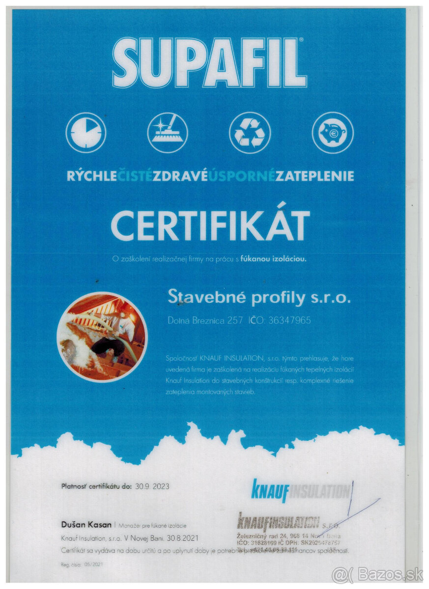 Ľahká fúkaná minerálna izolácia Supafil - 11