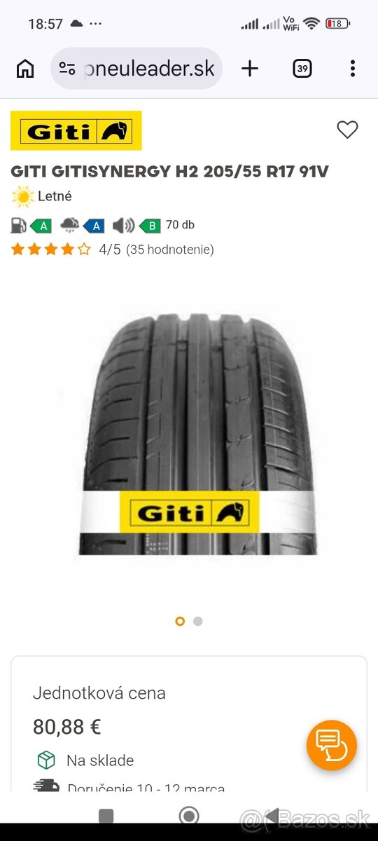 Predám letné pneu.205/55 R17 - 11