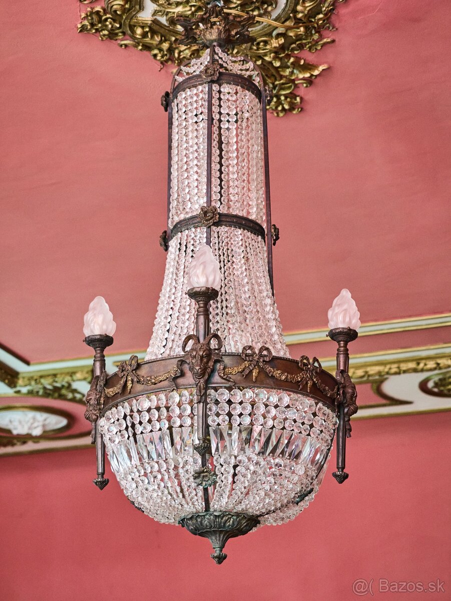 Veľký starožitný luster Ľudovít XVI - Hruška - 11