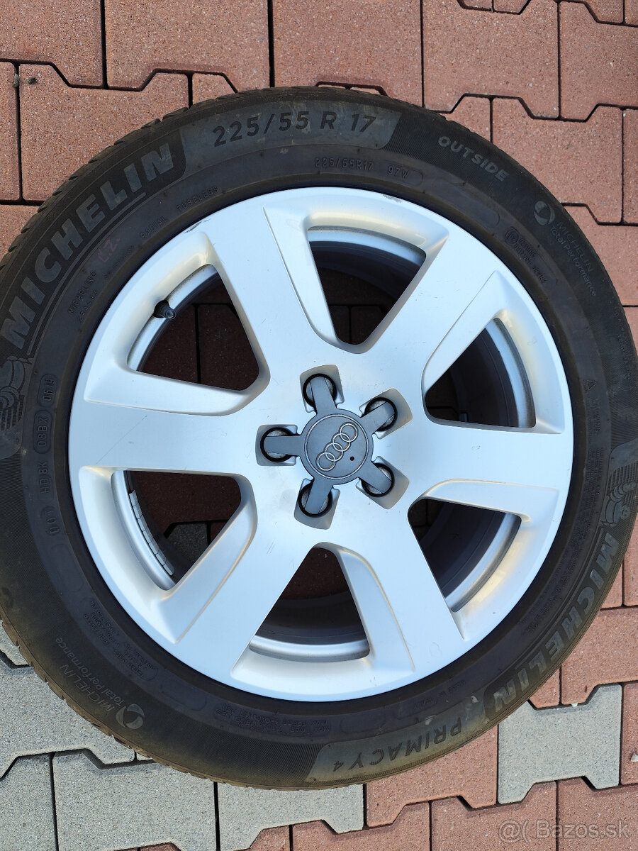 Disky Audi R17 + letné pneu Michelin Primacy 4 225/55 R17 - 11