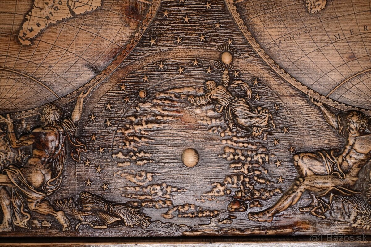 Drevený obraz – Karta sveta (mapa sveta) - 11