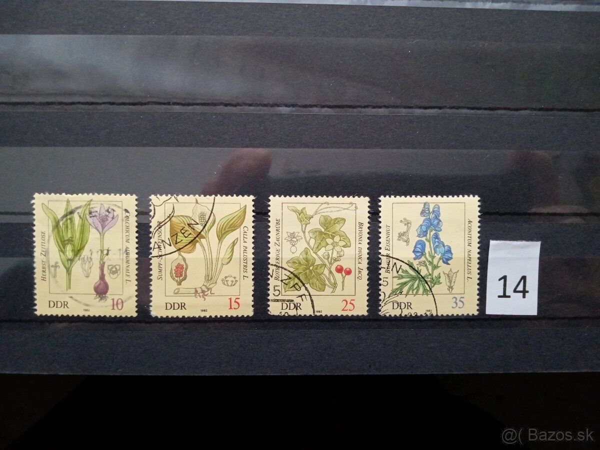Poštové známky č.497 - FAUNA, flóra, rôzne - 20 sérií - 11