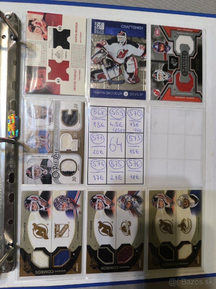 Hokejové kartičky - Martin Brodeur 3 - 11