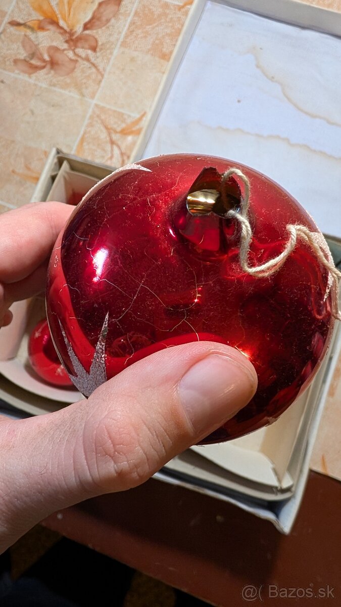 Retro vianocne ozdoby - 6 ks gul - 11