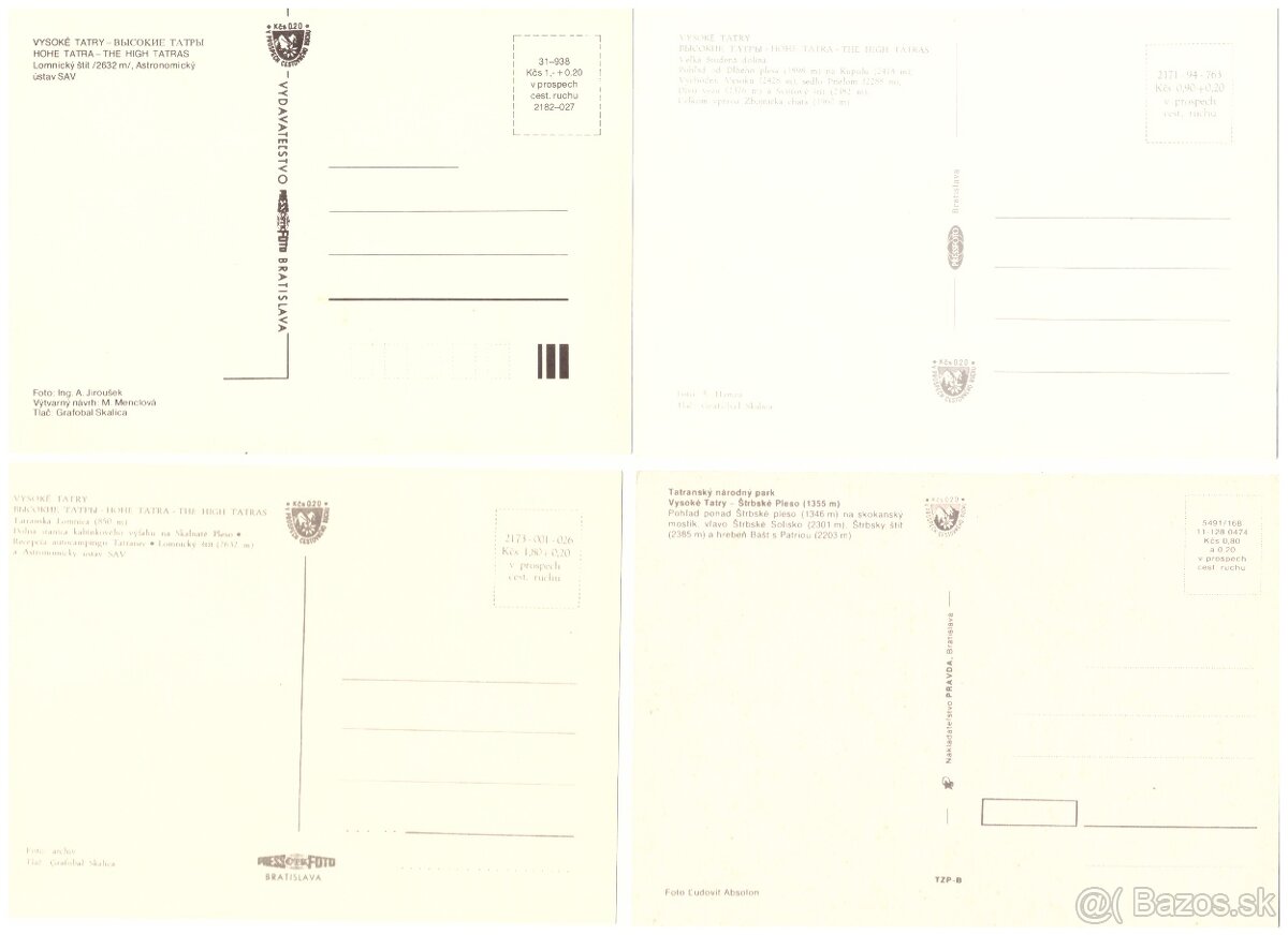 Pohľadnice Vysoké Tatry farebne - 11