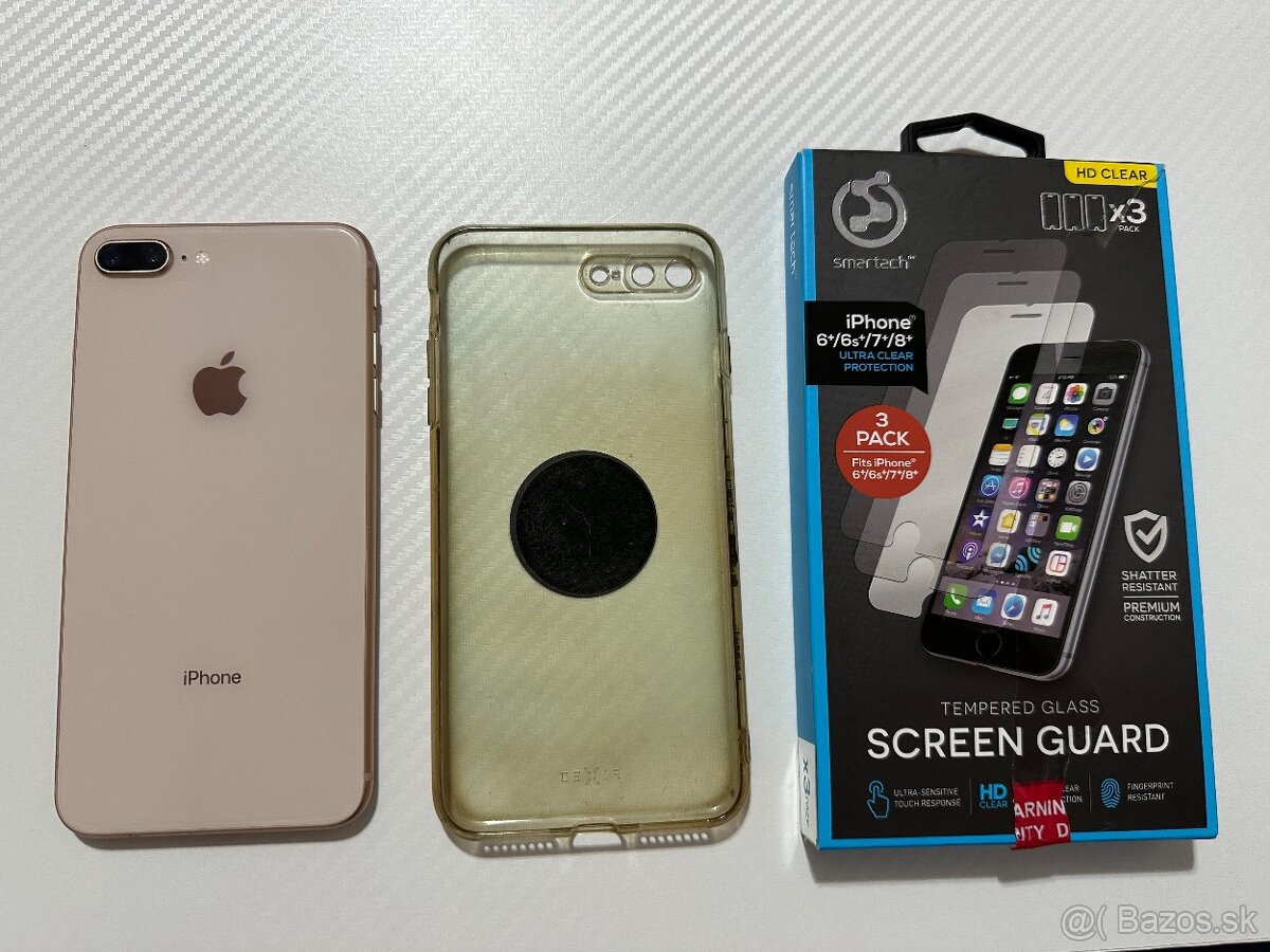 iPhone 8 Plus 64 GB, Zlatý + Obal + Kryt + Držiak do auta - 11