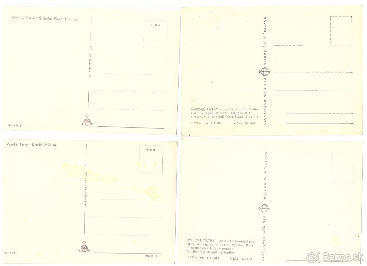 Pohľadnice Vysoké Tatry čienobiele - 11