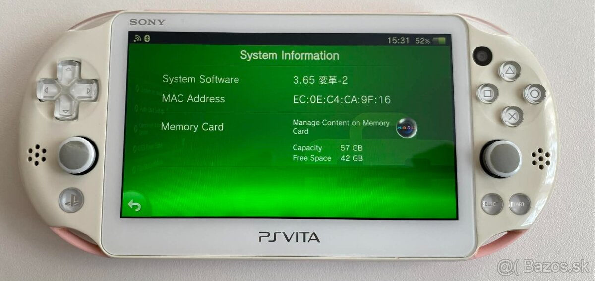 PS Vita 2000 Pink White ( Slim ) + 64gb - 11