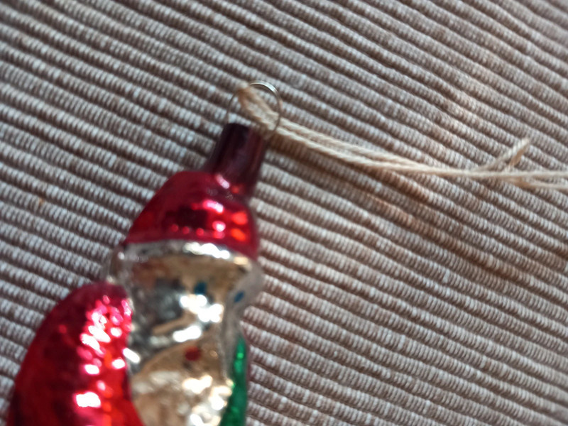 3ks starí vianoční mikulášikovia sklo 7x3,5 cm - po rodičoch - 11