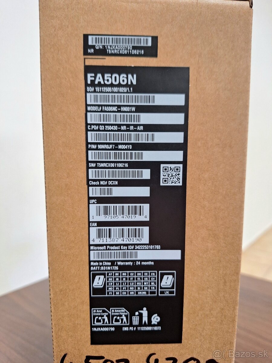 Asus TUF Gaming A15, záruka do 11/2027 - 11