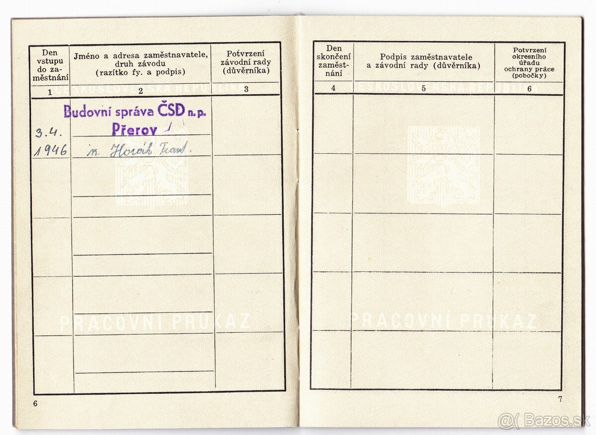 Staré československé dokumenty - 11