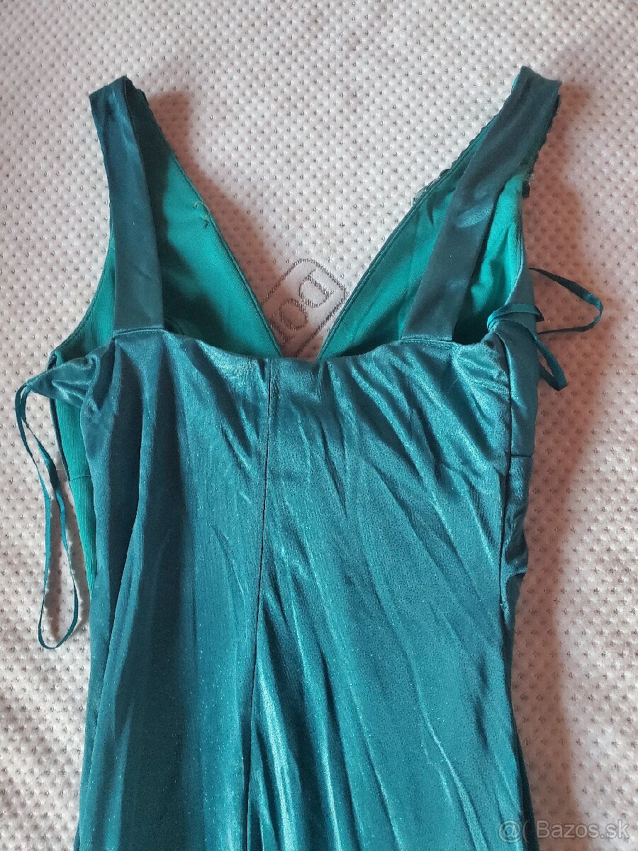 Smaragdove spolocenske saty - 11