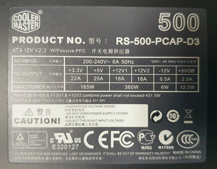 Zdroje 400W, 500W, 550W - 11