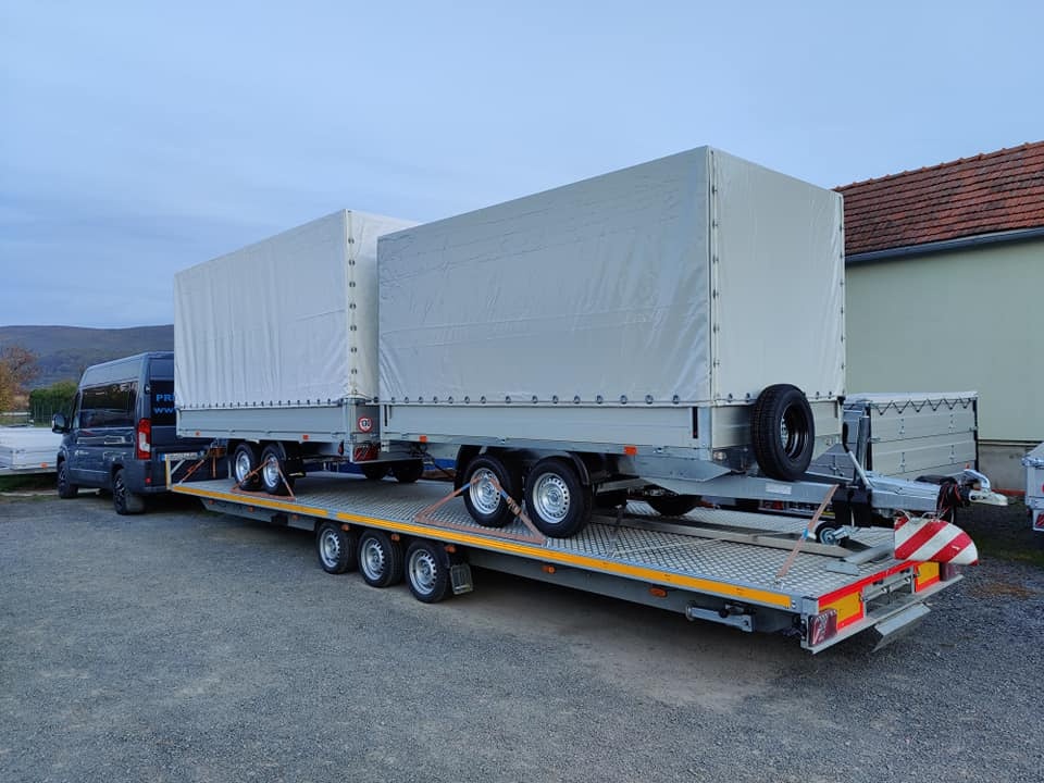 Prívesný vozík - trojnápravové plato - 11