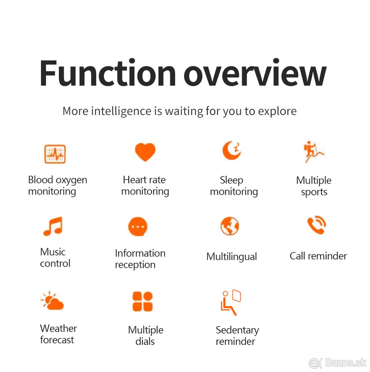 Smart hodinky Senbono GTS (zlate) - 11