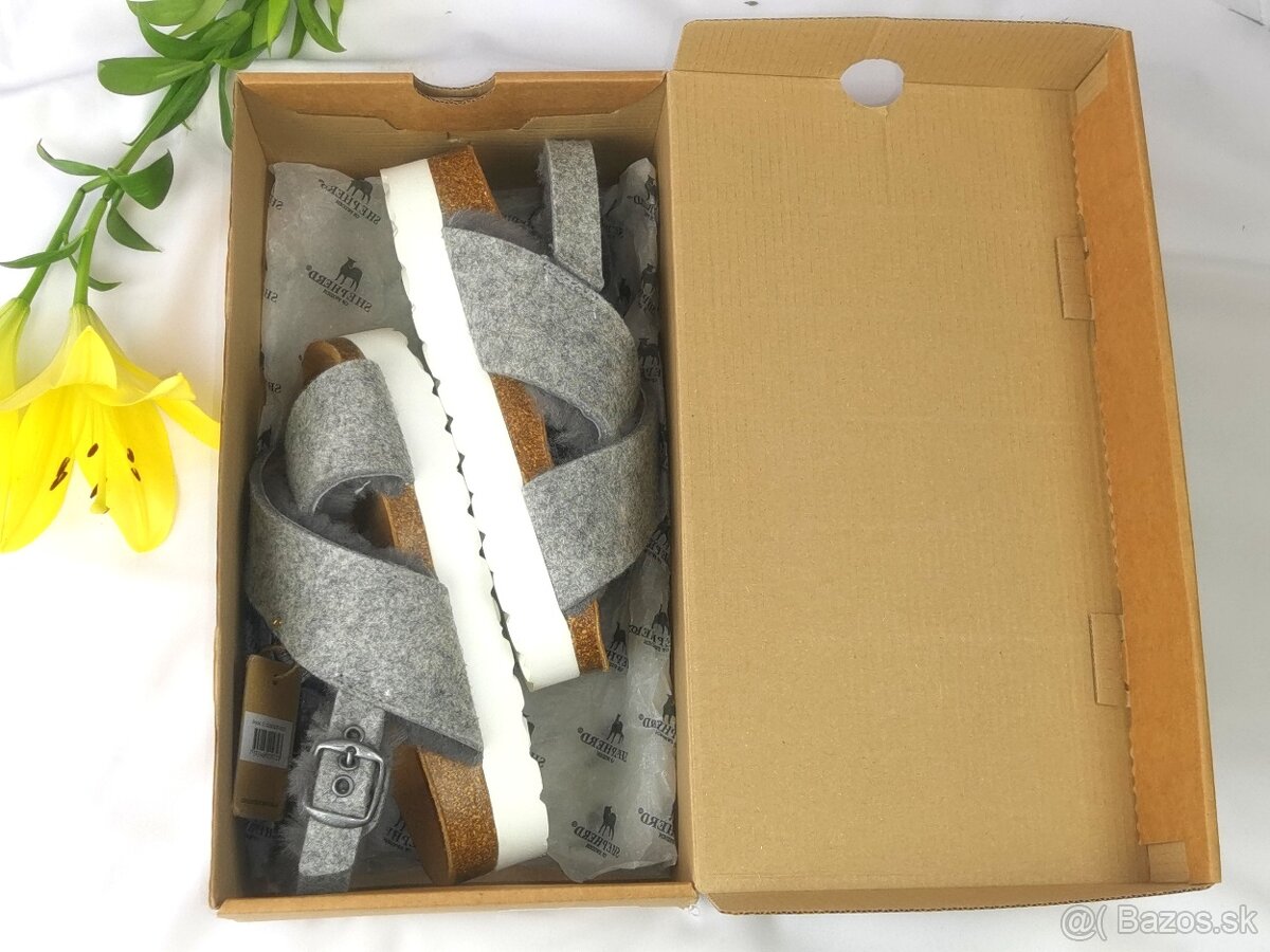 SHEPHERD - Nové luxusné papučky s ovčou vlnou veľkosť 32 - 11