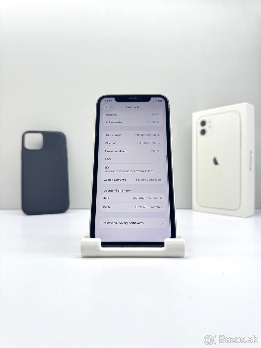 iPhone 11 WHITE TOP STAV 100% BATÉRIA - 11