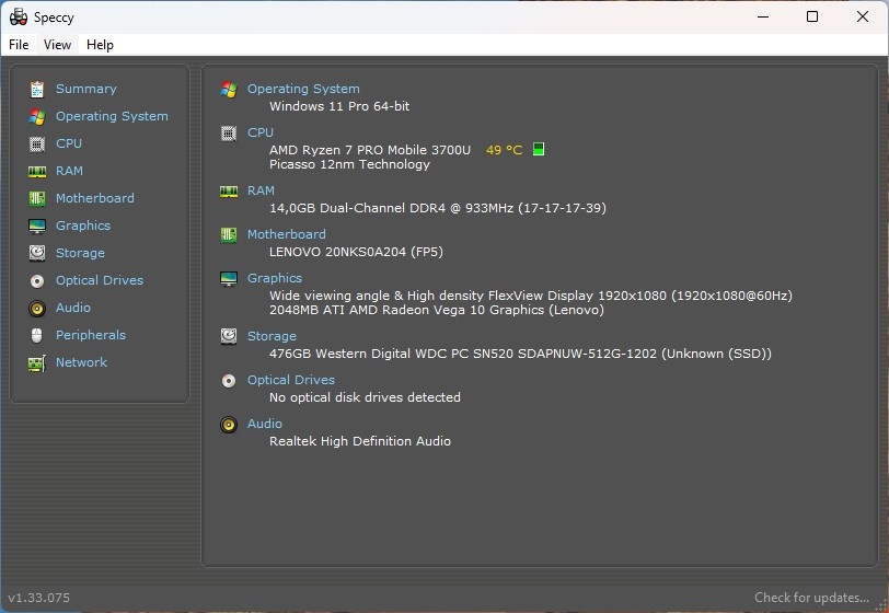 Thinkpad T495 /Ryzen 7 Pro 3700U/16GB RAM/FHD IPS/512GB SSD - 11