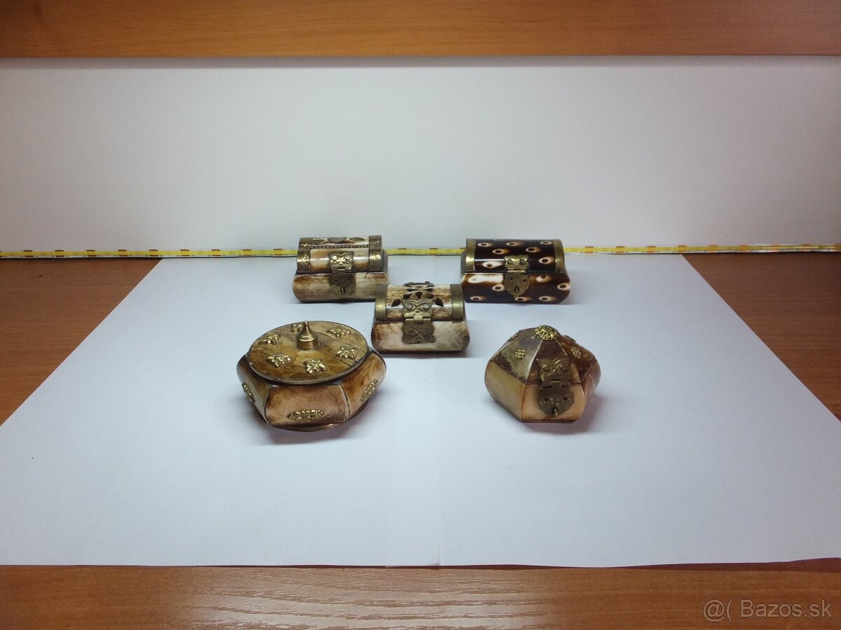 Set, orientální pěkné šperkovnice 5 kusů. - 11