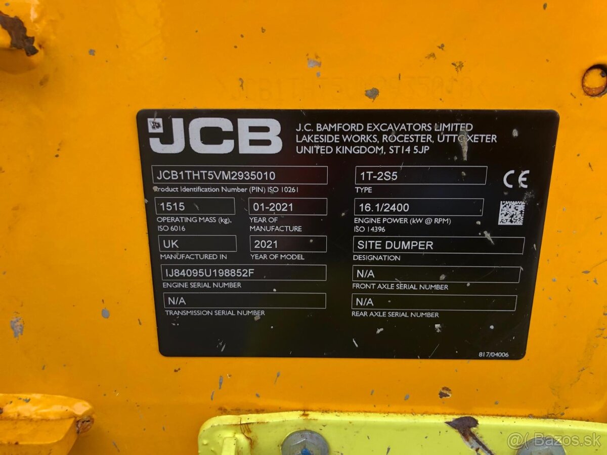 Prodám Kolový dumper JCB 1T - 2S5 - 11