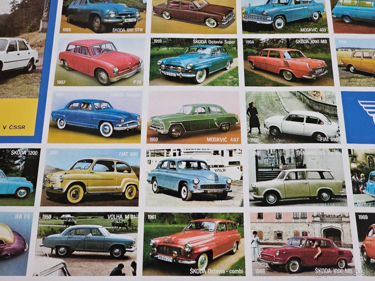 plakát mototechna motokov Volha škoda fiat tatra trabant VAZ - 11