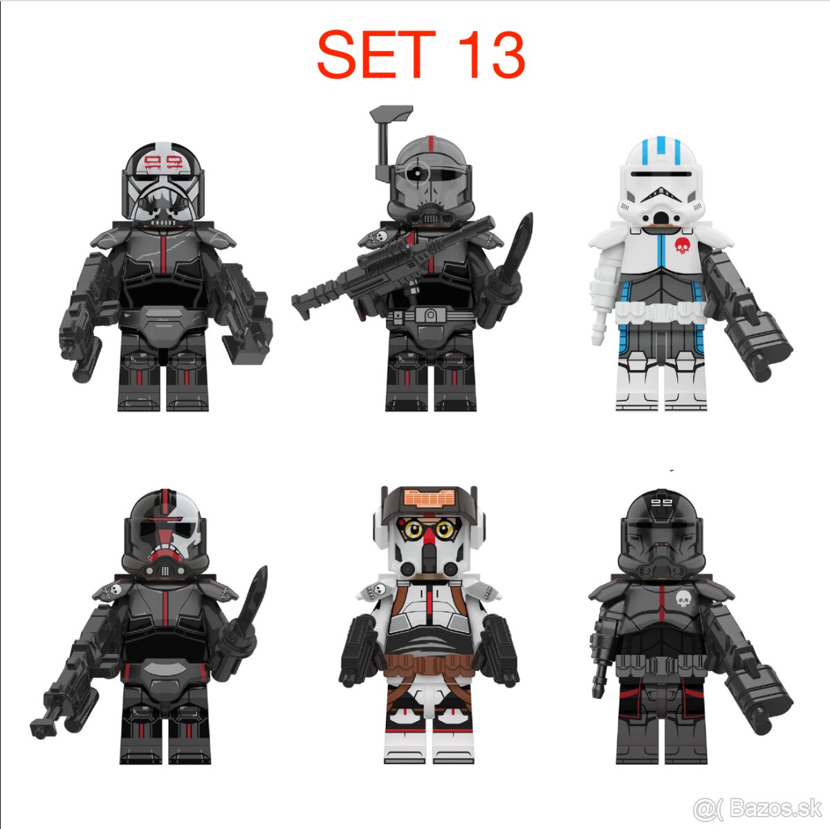 Rôzne figúrky Star Wars 3 (8ks) - typ lego - nové - 11